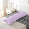 thumbnail image 2 of CCNY Body Pillow case with Zipper Clouser 1Pc Lilac 20x48" Inch Solid Pattern 600 TC 100% Egyptian Cotton Body Pillow Cover, 2 of 7