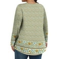 thumbnail image 4 of TQWQT Plus Size Blouses for Women 4x-5x Trendy Long Sleeve Shirts Boho Tops Floral Print T-Shirt V Neck Tunic Shirts Large Casual Womens Clothing Mint Green 5XL, 4 of 5