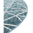 thumbnail image 6 of Unique Loom Matrix Trellis Collection Area Rug - Geometric (8' Round Blue/Light Blue), 6 of 7