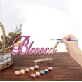 thumbnail image 6 of 1pc Blessed Wood Sign Wall Decor Art Cutout Letter Word Laser Cut Unfinished Decorative Accessories Rustic, 6 of 7