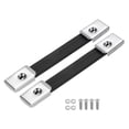 thumbnail image 1 of Uxcell 7.8 Inch Rubber Handle Strap Replacement with Metal End Caps, Silver Tone 2Pcs, 1 of 5