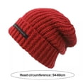 thumbnail image 4 of D-GROEE Knitted Hat Solid Color Knitted Winter Warm Hat Streetwear for Unisex Ultra-thick High Elasticity Cozy Outdoor Headwear Perfect for Autumn for Women, 4 of 5