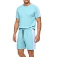 thumbnail image 4 of hotojiny Mens Short Sets 2 Piece Outfits Casual Summer Tracksuits Fashion Short Sleeve T Shirt and Shorts Set Sweatsuit(Green,Medium), 4 of 6