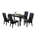 thumbnail image 4 of Pilaster Designs Eugene 18" Faux Leather Dining Chairs in Black (Set of 2), 4 of 5