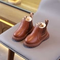 thumbnail image 7 of BXJX Girls Ankle Boots, Warm Fleece Lined Round Toe Slip-Resistant Kids Short Boots Brown Size 9 Toddler, 7 of 7