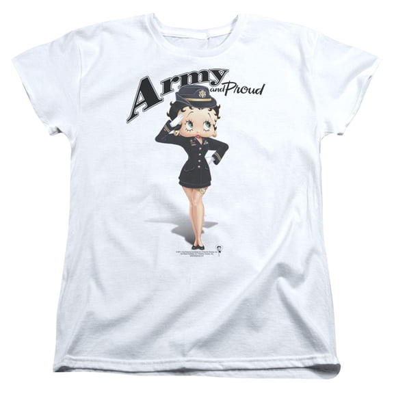 Betty Boop - Army Boop - Women's Short Sleeve Shirt - Small