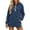 Navy, variant on Women's Solid Hooded Sweatshirt Relaxed Fit Minimalist Casual Top