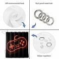 thumbnail image 4 of Orange Game Controller Shower Curtain, Waterproof Shower Curtains for Bathroom, Modern Art Gaming Handheld Black Washable Fabric Bathtub Curtain Set Bath Decor with 12 Hooks Stall 36"x72", 4 of 8