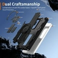 thumbnail image 6 of ELEHOLD For Samsung Galaxy S24 Case, Shockproof Soft Bumper Hybrid Three Layer Heavy Duty Grip Rugged Kickstand Protective Magnetic Case For Samsung Galaxy S24,Black, 6 of 7