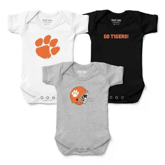 Newborn & Infant Chad & Jake Clemson Tigers 3-Pack Bodysuit Set