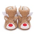 thumbnail image 4 of JYYYBF Winter Warm Christmas Shoes Newborn Baby Soft Sole Cartoon Elk Non-Slip Boots Prewalker Crib Shoes for Girls Boys, 4 of 6
