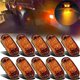 thumbnail image 2 of 2PCS 12V 24V Orange White Red Warning Light Side Marker Lamp Truck Oval Clearance Trailer Truck Turn Signal Light Accessories, 2 of 5