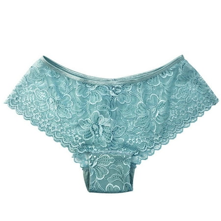 

DENGDENG Women Seamless Solid Thong Sexy Lace Thongs for Women Low Waist Underwear G-String