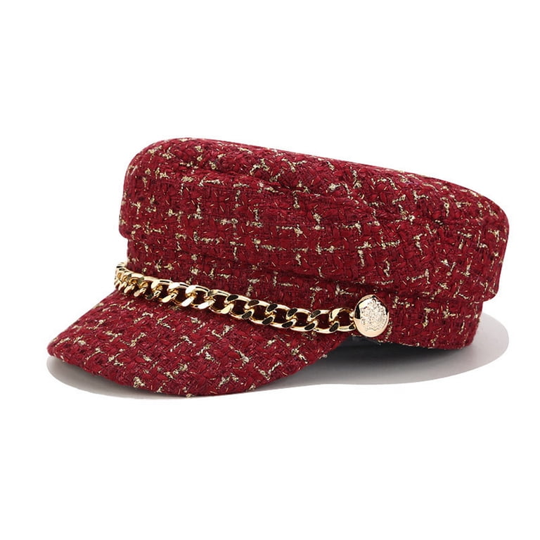 Newsboy/Cabbie Cap Red Sequin Cap Sequin Newsboy Flat Cap Cabbi Hat | eBay main image 4