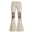 thumbnail image 5 of LRen Girls Flare Pants School Uniform Straight Leg Casual Uniform Bottoms with Pocket Summer Lightweight Pant for Big Kids Age 15-16 Years, 5 of 5