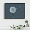 thumbnail image 2 of PixonSign Framed Wall Art Print White Dandelion with Florets in the Wind Botanical Plants Photography Realism Modern CloseUp Relax/Calm Blue Cool for Living Room, Bedroom, Office - 12"x16" BLACK, 2 of 6