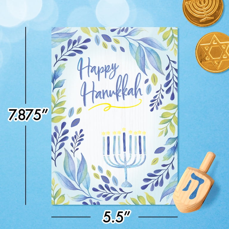 Happy Hanukkah Boxed Cards with Menorah Design photo 5