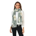 thumbnail image 2 of FORMRS Womens Scarf Winter Soft Long Big Warm Shawls Wrap Tassel Scarves, Sage Green Flower Pattern, 2 of 9