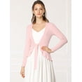 thumbnail image 2 of Cardigan Dobladillo Rizado RebeDe Punto Frente De CorbaPaMujeres RoM, 2 of 6