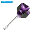 thumbnail image 4 of Uxcell Dart Flights, 9 Pack PET Standard Darts Accessories Black, Black, Purple, 4 of 5