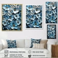 thumbnail image 4 of Designart "Zen Garden Of Minimalist Blue And White Pansies II" Pansies Floater Framed Canvas Prints, 4 of 5