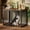 Brown, variant on Eyisean 47" Multi-Function Large Dog Crate Furniture, Modern Wooden Metal Dog Kennel with 3 Doors, Heavy Duty Indoor Pet Cage House Side Table with Adjustable Feet for Large & Medium Dogs