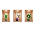 thumbnail image 2 of Fiudx Ofertas de la semana Calcomanías con efecto de plantas en macetas para pasillos, escaleras, pintura decorativa, mural de plantas y flores para pared de hotel y restaurante, 2 of 3