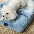 thumbnail image 4 of NICOLE MILLER NEW YORK PET Kendall Fluted Geo Cozy Slipper Cave Pet Bed, Cozy & Calming, Water Repellent, Non-Slip Bottom, Machine Washable, Blue, Small 22"x17"x11", 4 of 12
