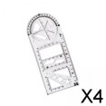 thumbnail image 1 of DYNWAVECA 3-6pack Geometric Ruler Craft Drawing Rulers for Designing Sketching Office 4 Pcs, 1 of 10