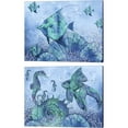 thumbnail image 1 of Great Art Now Ocean Blues by Jean Plout 2 Piece Canvas Art Set Each 15"W x 12"H, Coastal Art, 1 of 3