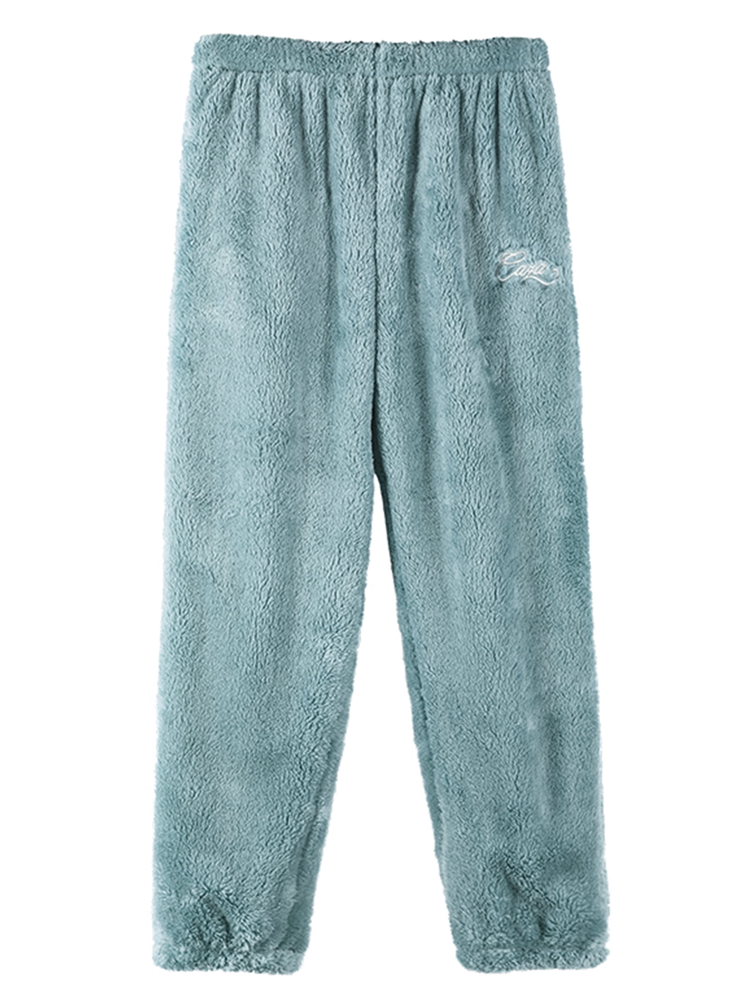 Grianlook Ladies Sleepwear Elastic Waist Pj Bottoms Fuzzy Fleece