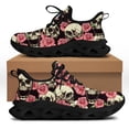 thumbnail image 1 of Zapatos planos de primavera para hombre, diseño de calavera punk, zapatillas informales para hombre, calzado con cordones para caminar de verano para niños, 1 of 6