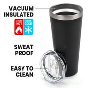 Seinfeld Official The Serenity Now 20 oz Travel Tumbler, Stainless Steel, Vacuum Insulated with Leak Resistant Slide-Lock Lid