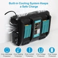 thumbnail image 5 of DC18RD 18V Dual Charger For Ma*kita BL1830 BL1415 BL1430 BL1840 BL1850 BL1860 14.4V-18V Li-ion Battery Replacement 3A Charger, 5 of 7