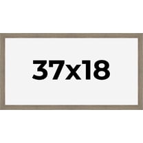 37x18 Frame Gray Barnwood Rustic Solid Wood Picture Frame | 1.5 Inch Moulding Width | Includes UV