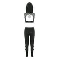 thumbnail image 2 of YONGHS Kids Girls Hip Hop Jazz Dance Outfits Athletic Gym Fitness Sportswear Gymnastics Suit White 8, 2 of 7