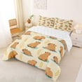 thumbnail image 2 of Erosebridal Cute Capybaras Full Size Comforter Sets,Kawaii Rodent Animal Capybara Bedding Sets For Kids Reversible 3pcs, 2 of 7