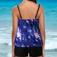 thumbnail image 6 of Tankini Swimsuits for Women Two Piece Tummy Control Bathing Suits Blouson Tankini Top with Sporty Boy Shorts Swimwear, 6 of 7