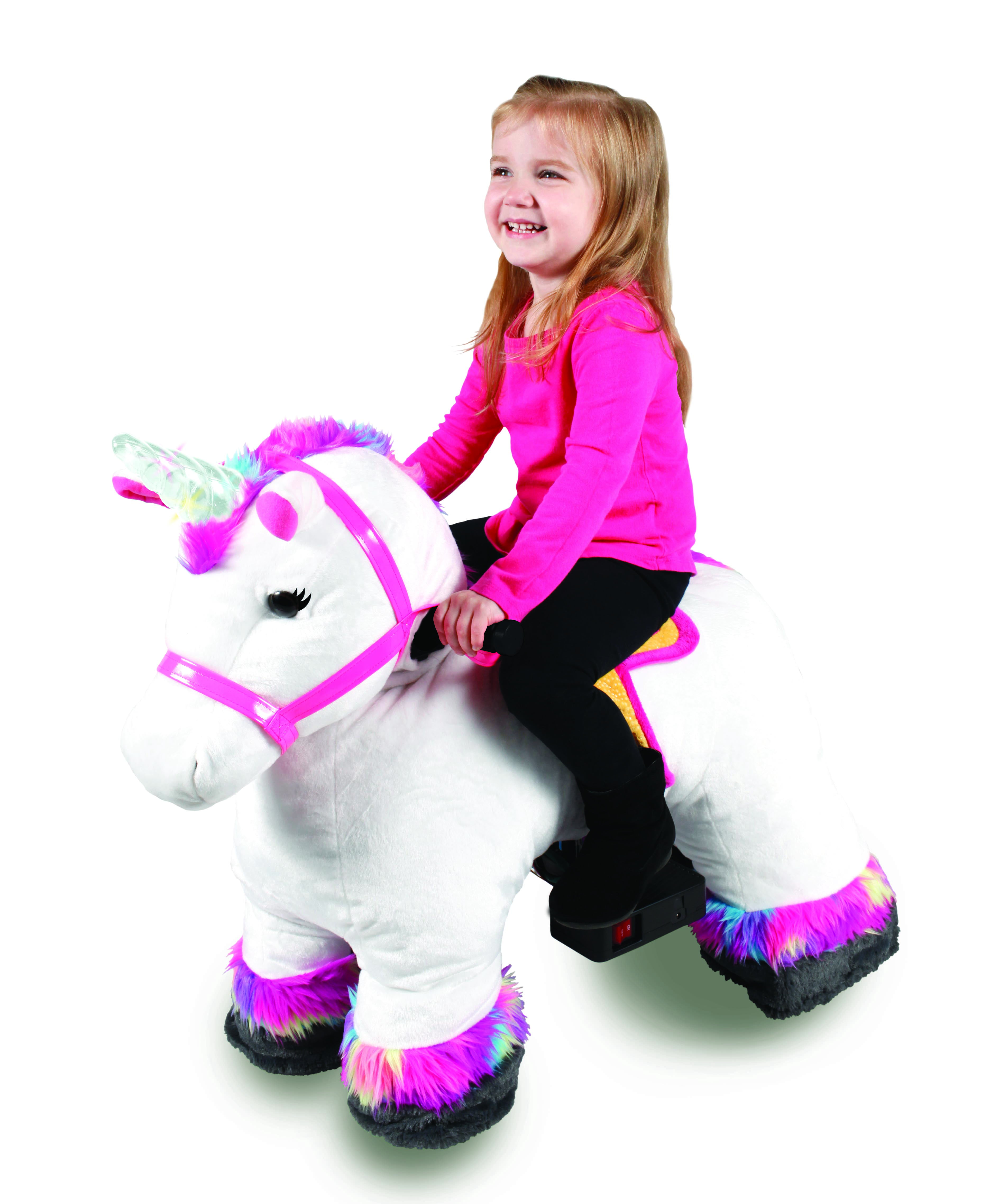 6v plush ride on unicorn