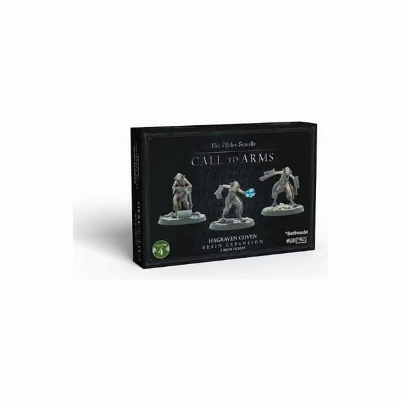 Modiphius Entertainment : The Elder Scrolls : Call To Arms : Hagraven Coven - 3 Figurines 32Mm Miniatures Rpg en Résine Non Peintes Bases Scéniques Chapitre 4