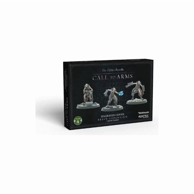 Modiphius Entertainment : The Elder Scrolls : Call To Arms : Hagraven Coven - 3 Figurines 32Mm Miniatures Rpg en Résine Non Peintes Bases Scéniques Chapitre 4