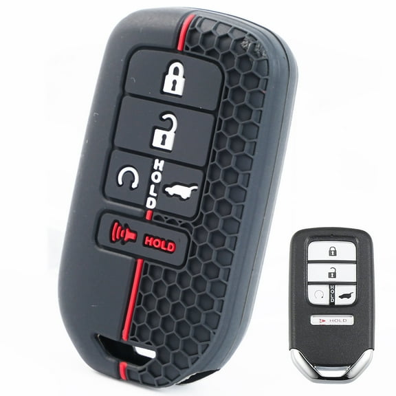 DON'T TOUCH MY KEY 5 Button Silicone Key Case Cover Holder for Honda Accord Civic Passport Crown