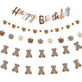 thumbnail image 3 of Guirnalda de oso de cartón para niños, cartel con letras de feliz cumpleaños, suministros de decoración para fiestas de cumpleaños, decoración de habitación, 2,5 M, 1 Juego, 3 of 4