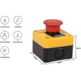 thumbnail image 2 of Control Box With Push Button Lock Emergency Stop Red Plastic Stop Sign Mushroom Emergency Ft, 2 of 5