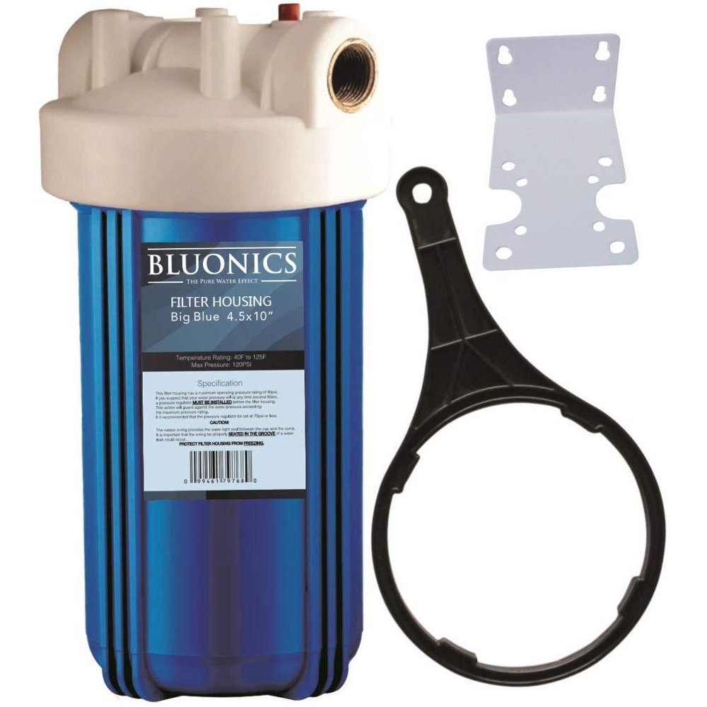 10" Big Blue Whole House Water Filter Housing System uses standard Big