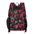 thumbnail image 3 of PVC Transparent Backpacks Clear Backpack for Travel and Outings Black and Red Leopard Print, 3 of 7