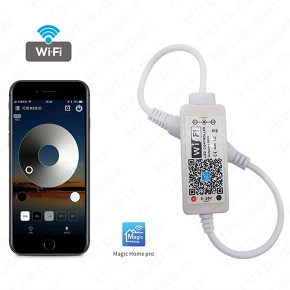 EDTara Simple Couleur LED Contrôleur Smartphone Alexa Gradation Sans Fil WiFi Contrôleur pour 5050 LED Bande Lumineuse