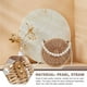 thumbnail image 3 of 1pc Pearl Strap Strap Cross Body Bag Bolsa de hombro de paja redonda (caqui), 3 of 4