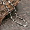 thumbnail image 2 of K-KED Pure S925 Sterling Silver Chain Men Women Retro O Link Necklace 18''-28''-3mm,27.5inch, 2 of 8