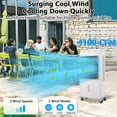thumbnail image 7 of 2024 New Evaporative Air Cooler, 1800CFM(4100CFM) Cooler with 8.4 Gallon Water Tank, 4 Ice Packs, Remote, 12H Timer, Portable Air Cooler Cooling Fan with 3 Speeds for Outdoor Indoor Use, 7 of 7